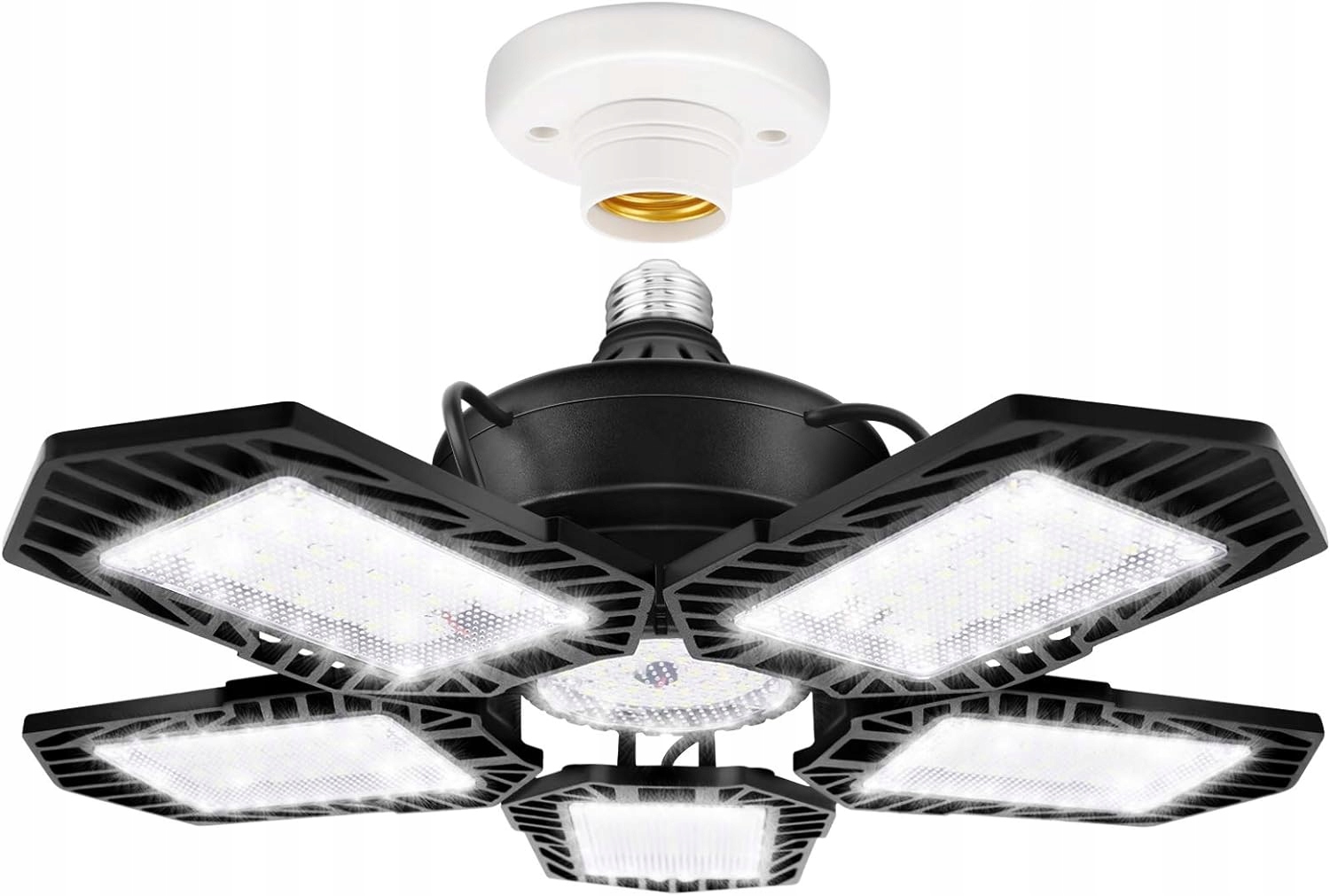 Oświetlenie garażowe LED Składane oświetlenie 150W 5 LISTKÓW 15000lm E27