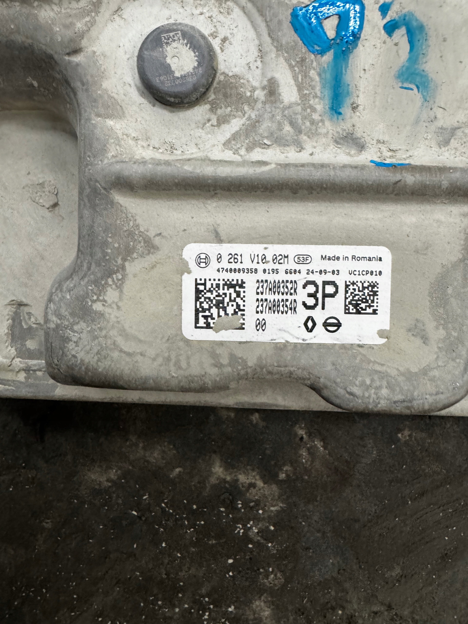 93R. control unit computer of the engine RENAULT AUSTRAL 237A00352R