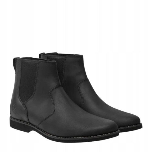 TIMBERLAND CZARNE SKÓRZANE SZTYBLETY Z ELASTYCZNYMI WSTAWKAMI 44 1J0B