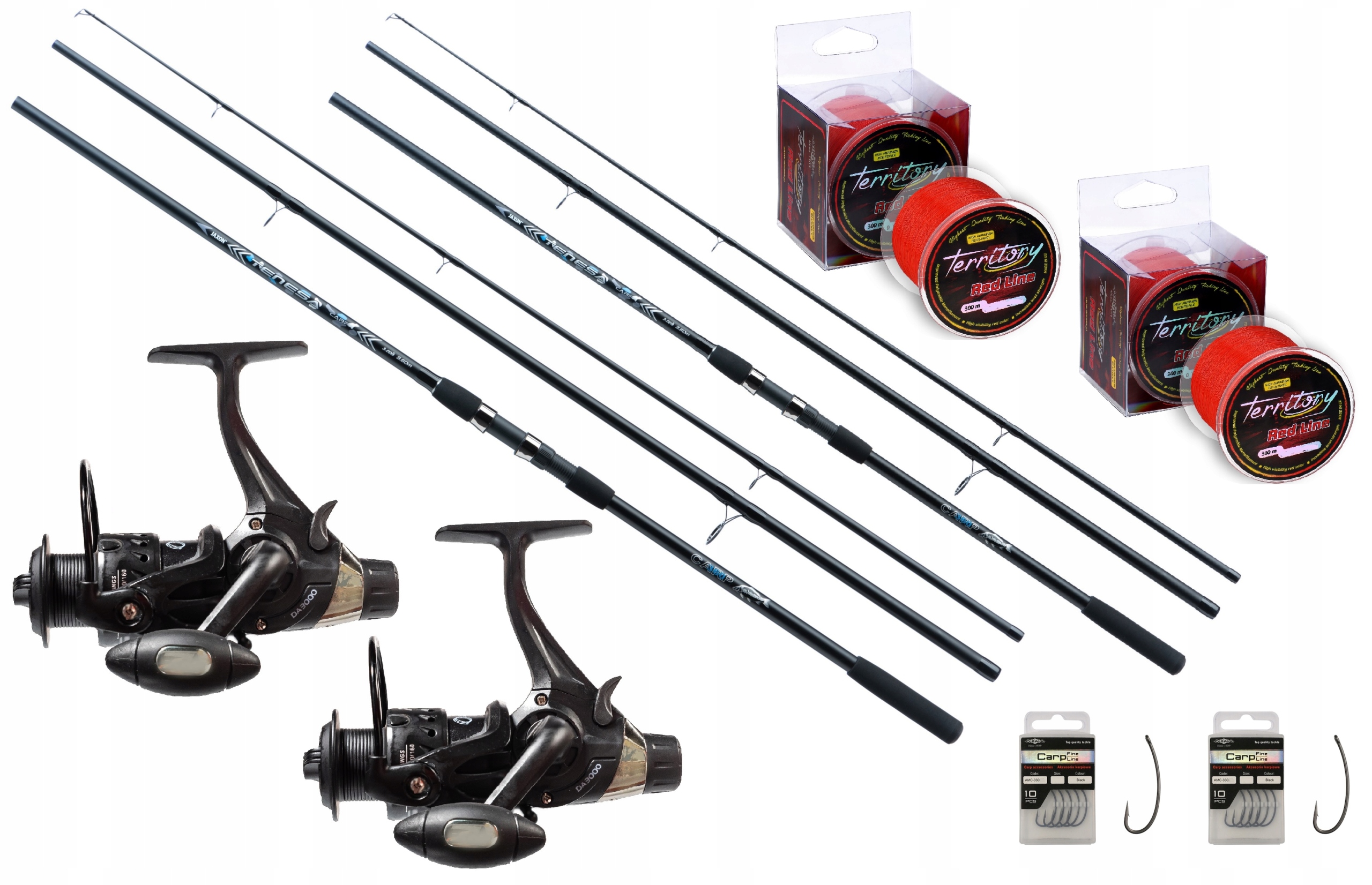 Zestaw Karpiowy na Grunt 2x Wędka Jaxon kołowrotek