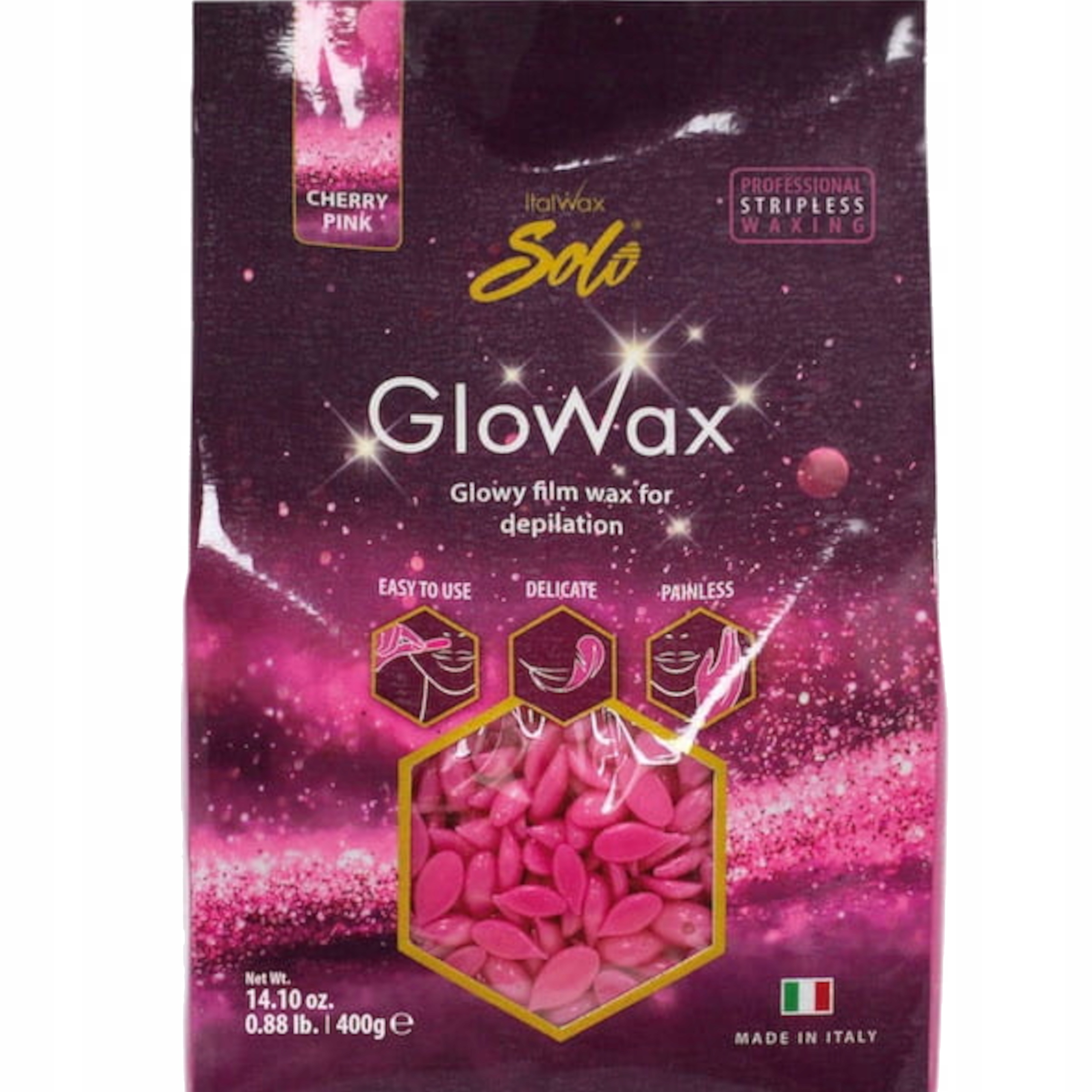 

ItalWax GloWax Chery Wosk do Depilacji Twarzy 400g