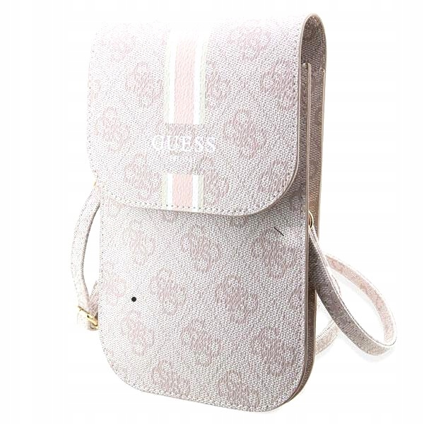 Guess 4G Stripes crossbody kabelka na telefon (růžová)