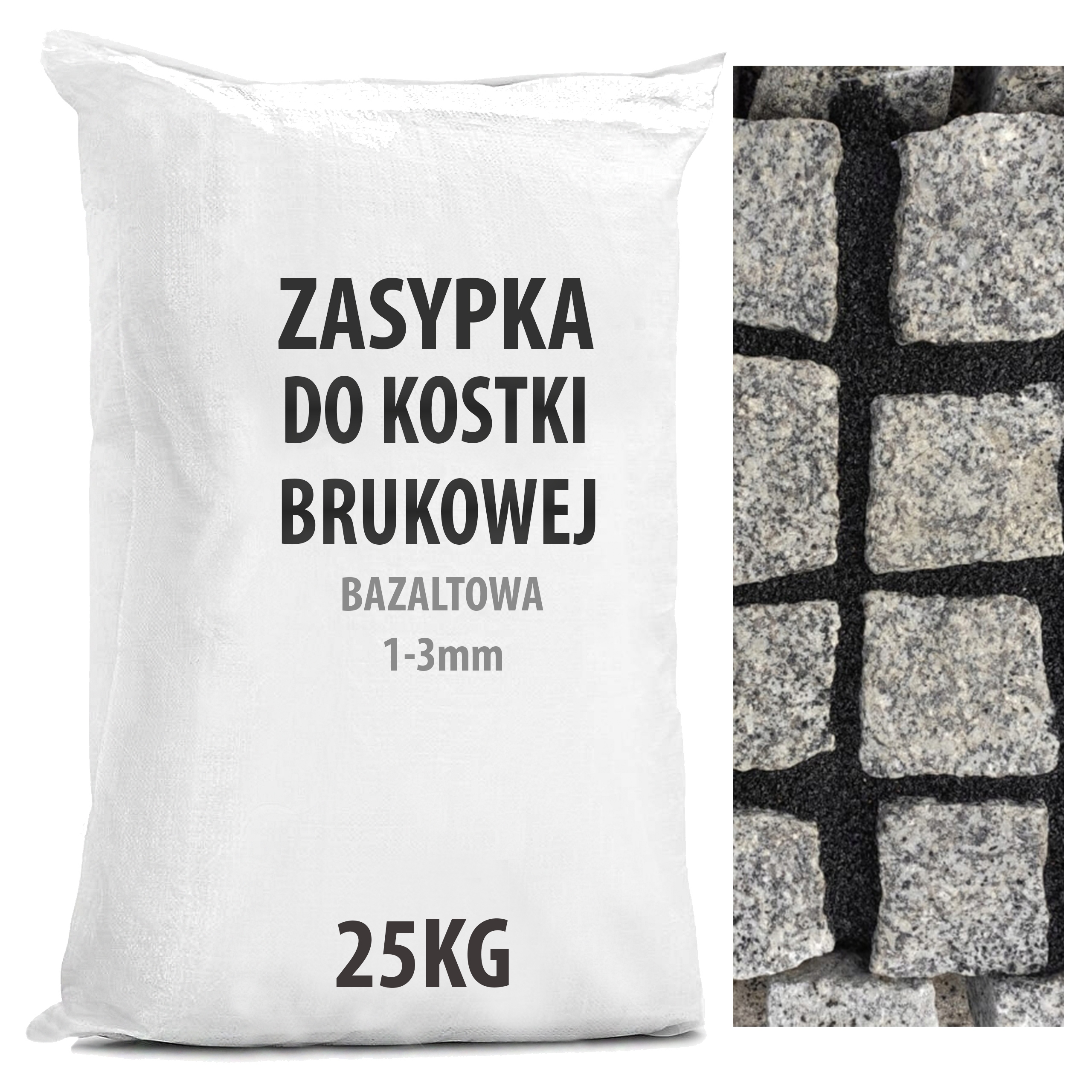 

Zasypka Fuga do Kostki Brukowej Bazalt Czarna 25KG