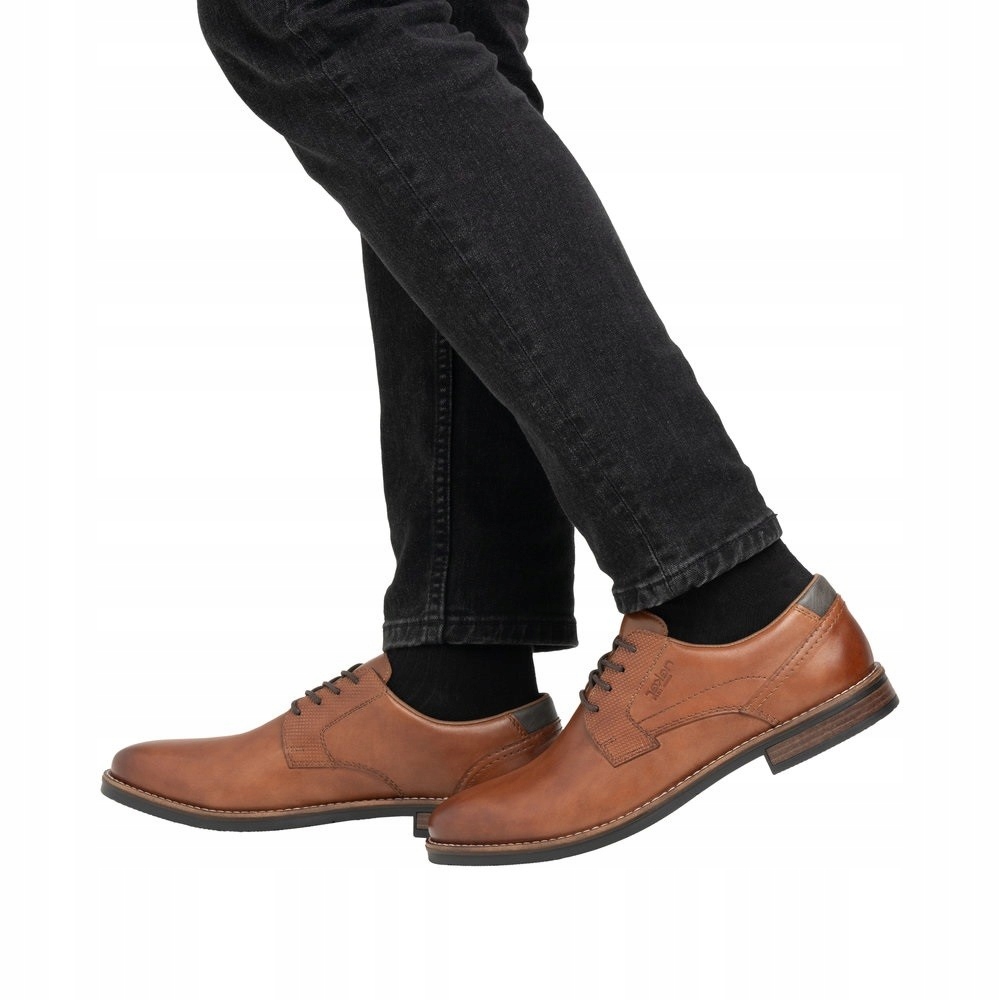 Pánské polobotky Rieker 13523-24 hnědé, přírodní kůže, velikost vel