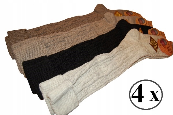 Cerber Vlněné Teplé Silné Podkolenky Polské 39-42