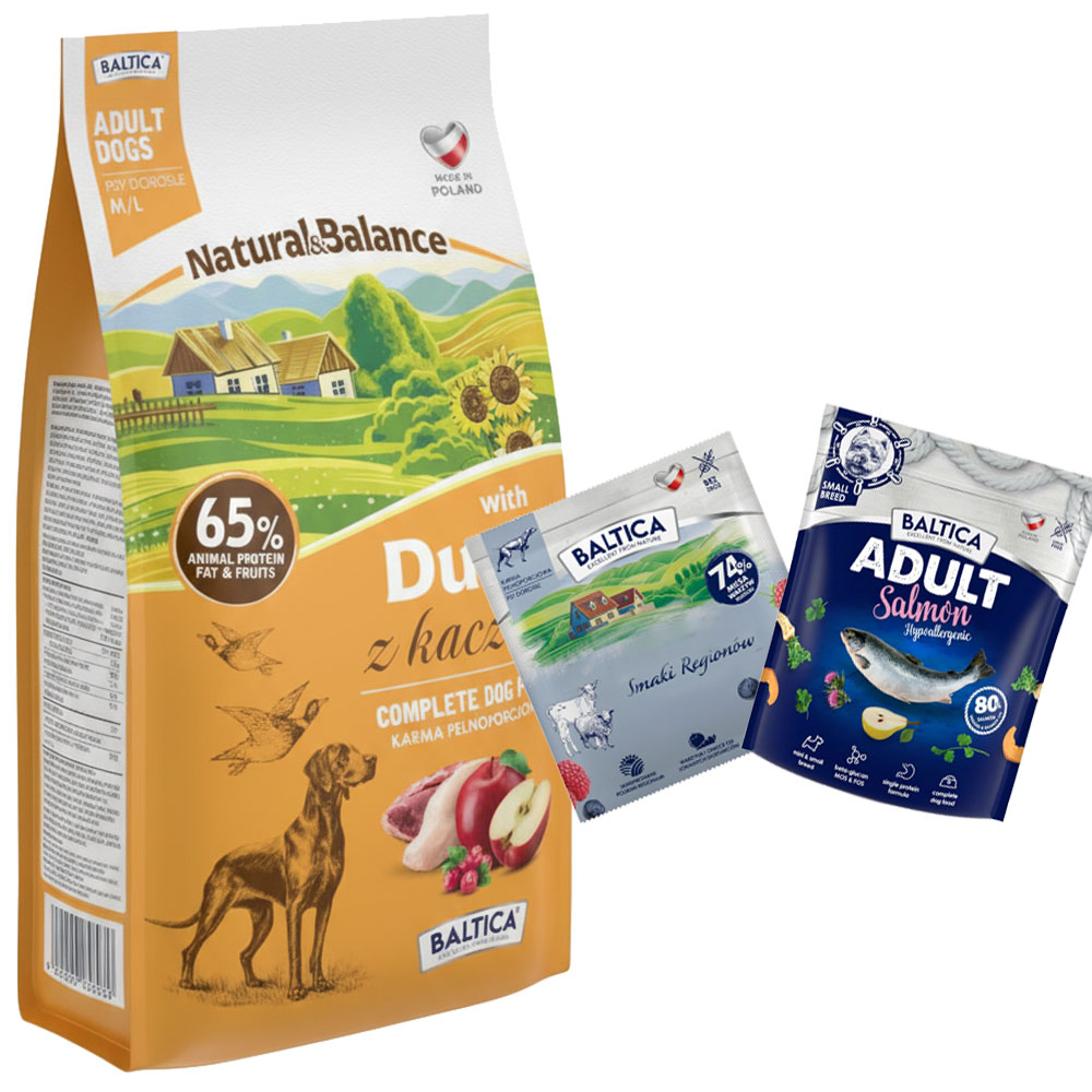 Levně Baltica Natural & Balance Kachna Duck M/L 9 kg Střední A Velké Plemena