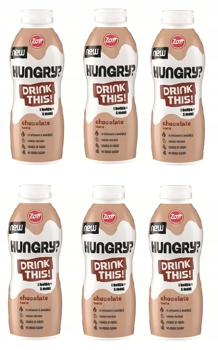 Levně 6 x 500 ml Zott Hungry Drink tekuté jídlo čokoláda Svařovací