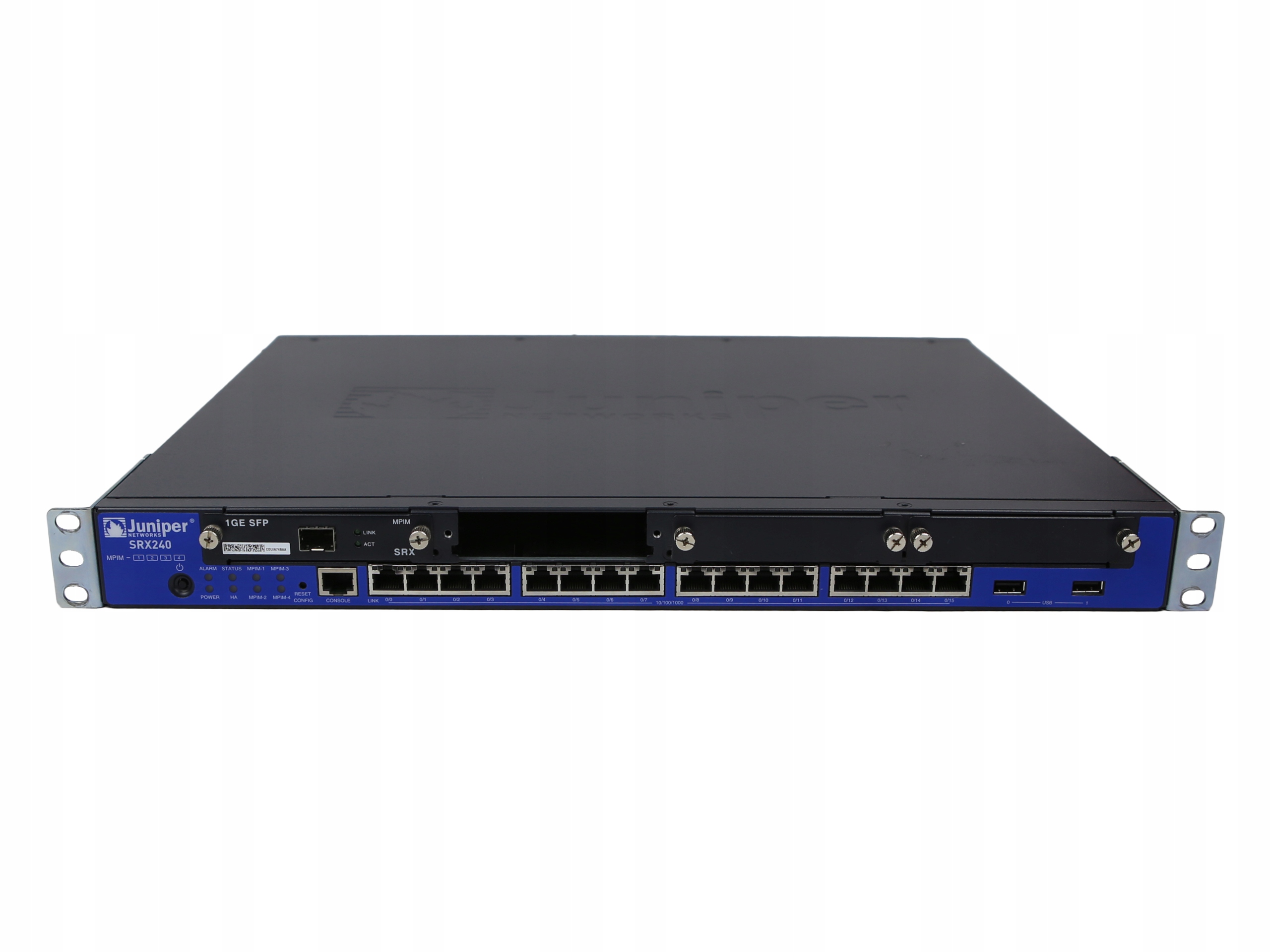 Juniper Security Gateway SRX240H2 z Modułem SRX-MP-1SFP-GE Zarządzalny Uszy
