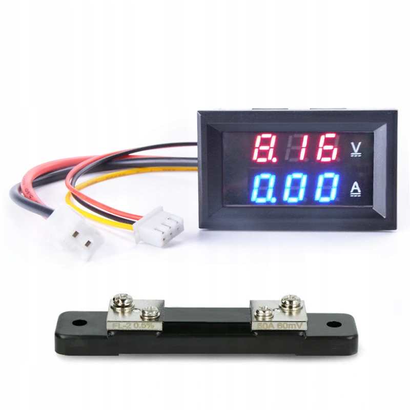 WOLTOMIERZ AMPEROMIERZ PANELOWY DC 50A 100V MIERNIK PRĄDU STAŁEGO 60mV LCD EAN (GTIN) 5905072880480