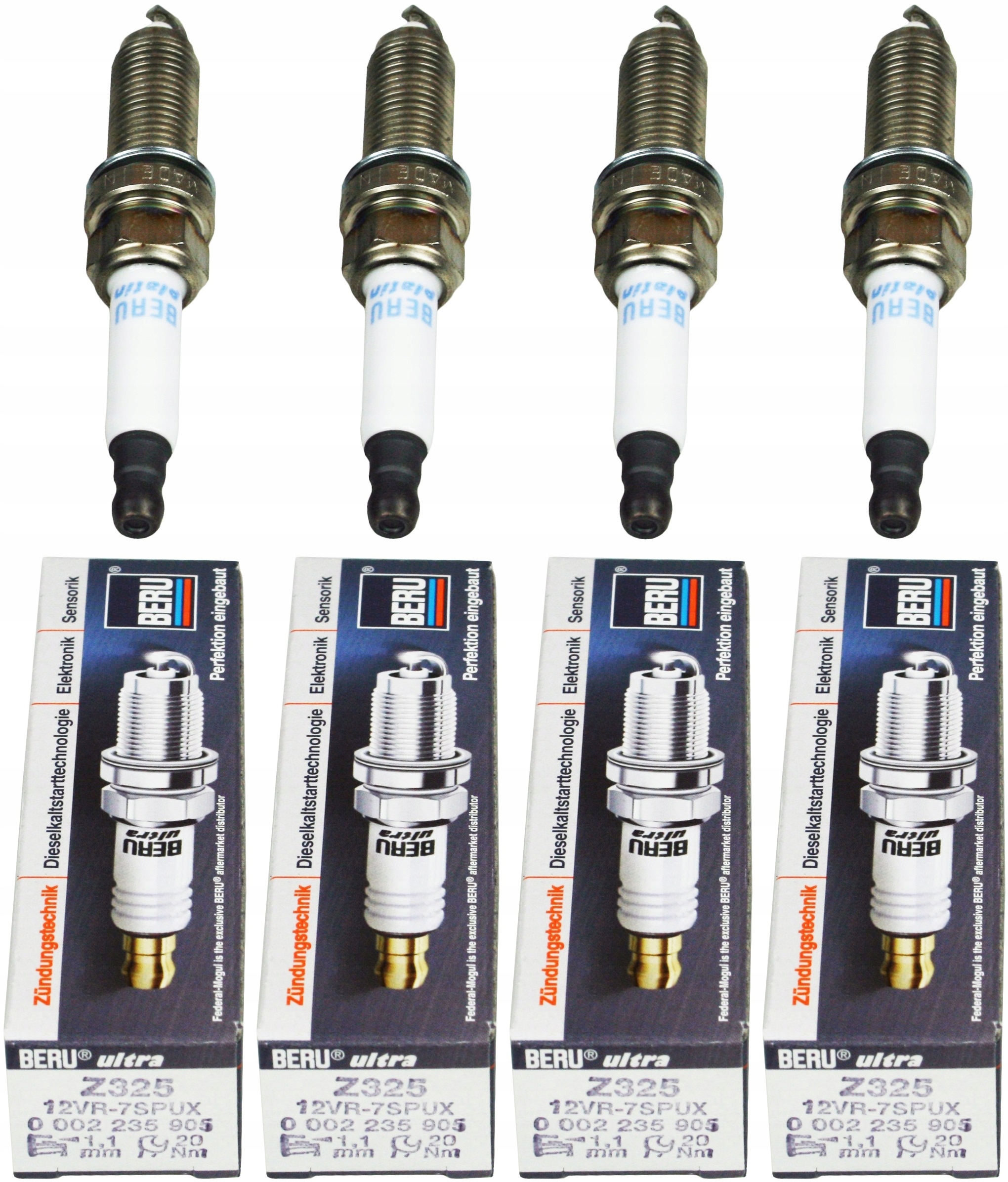 

4x Świece Zapłonowe Beru Z325 12VR-7SPUX