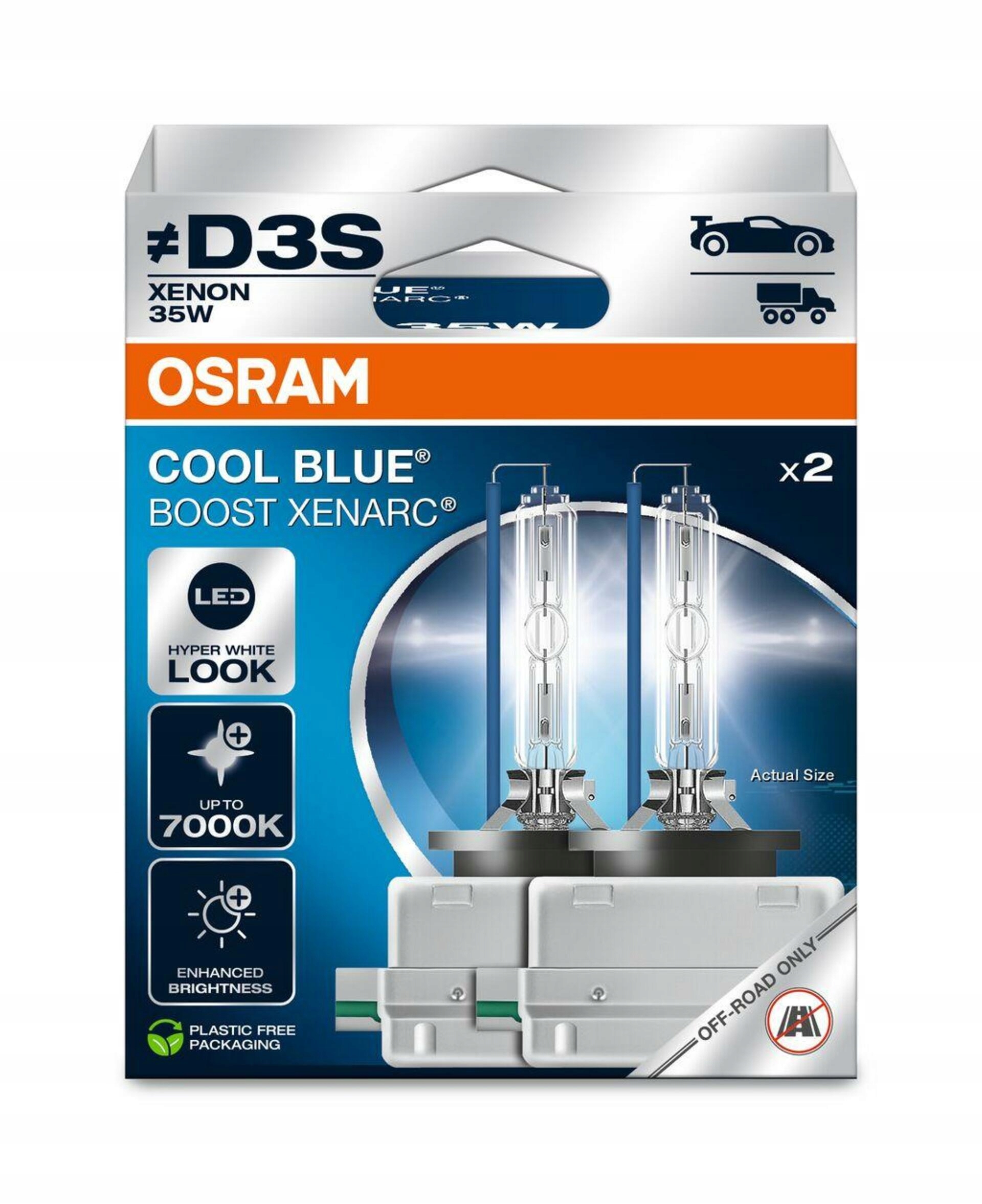 Osram D3S 35W PK32d-5 Cool Blue Boost 7000K 2ks (no Ece) 66340CBB-2HB