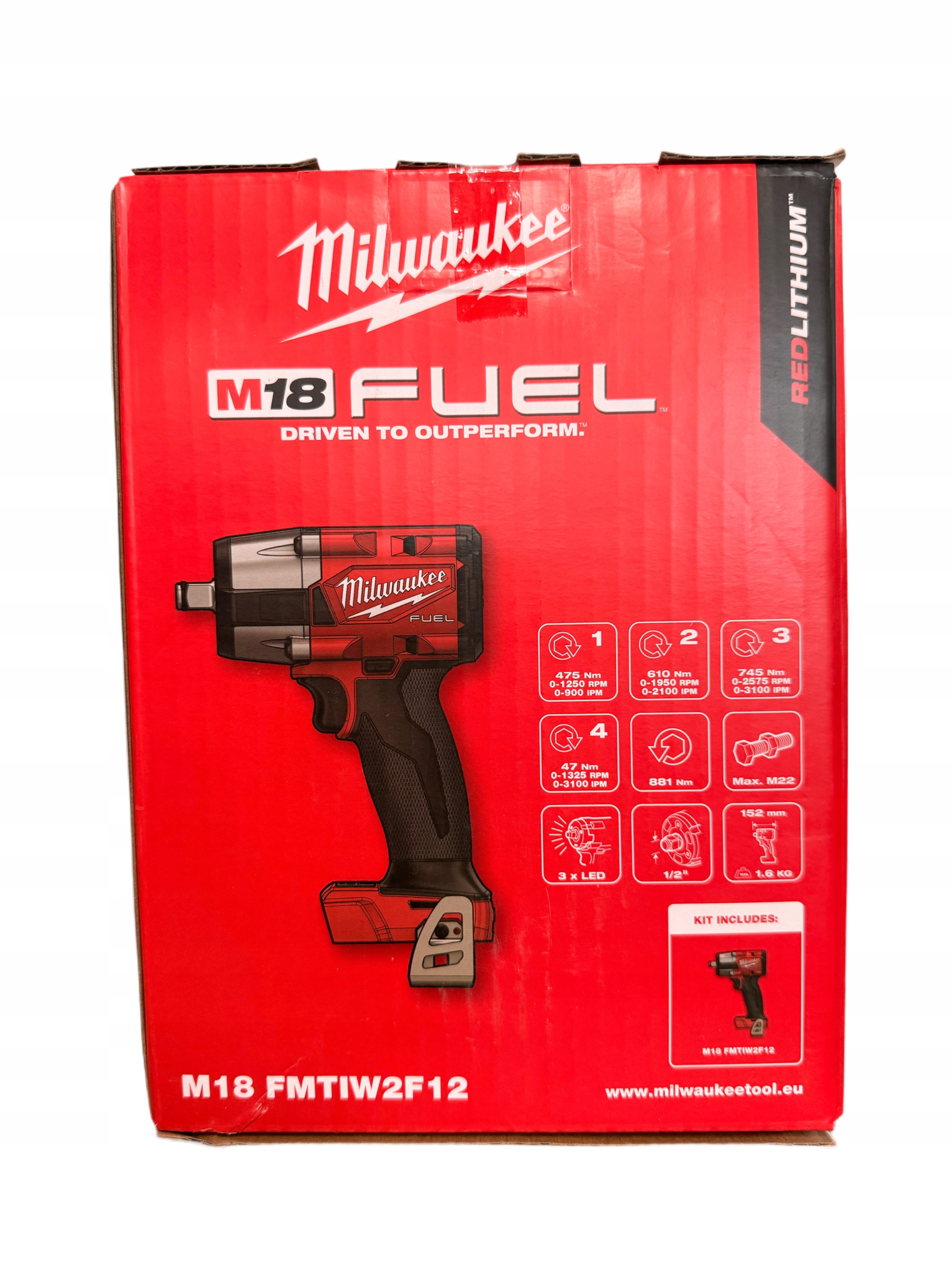 Rázový utahovák Milwaukee M18 akumulátorový bezkartáčový 745 Nm M22 2575 Rpm