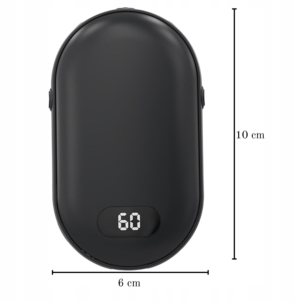 ELEKTRYCZNY OGRZEWACZ DO RĄK POWER BANK 2W1 USB PODGRZEWACZ DŁONI CZARNY Marka inna