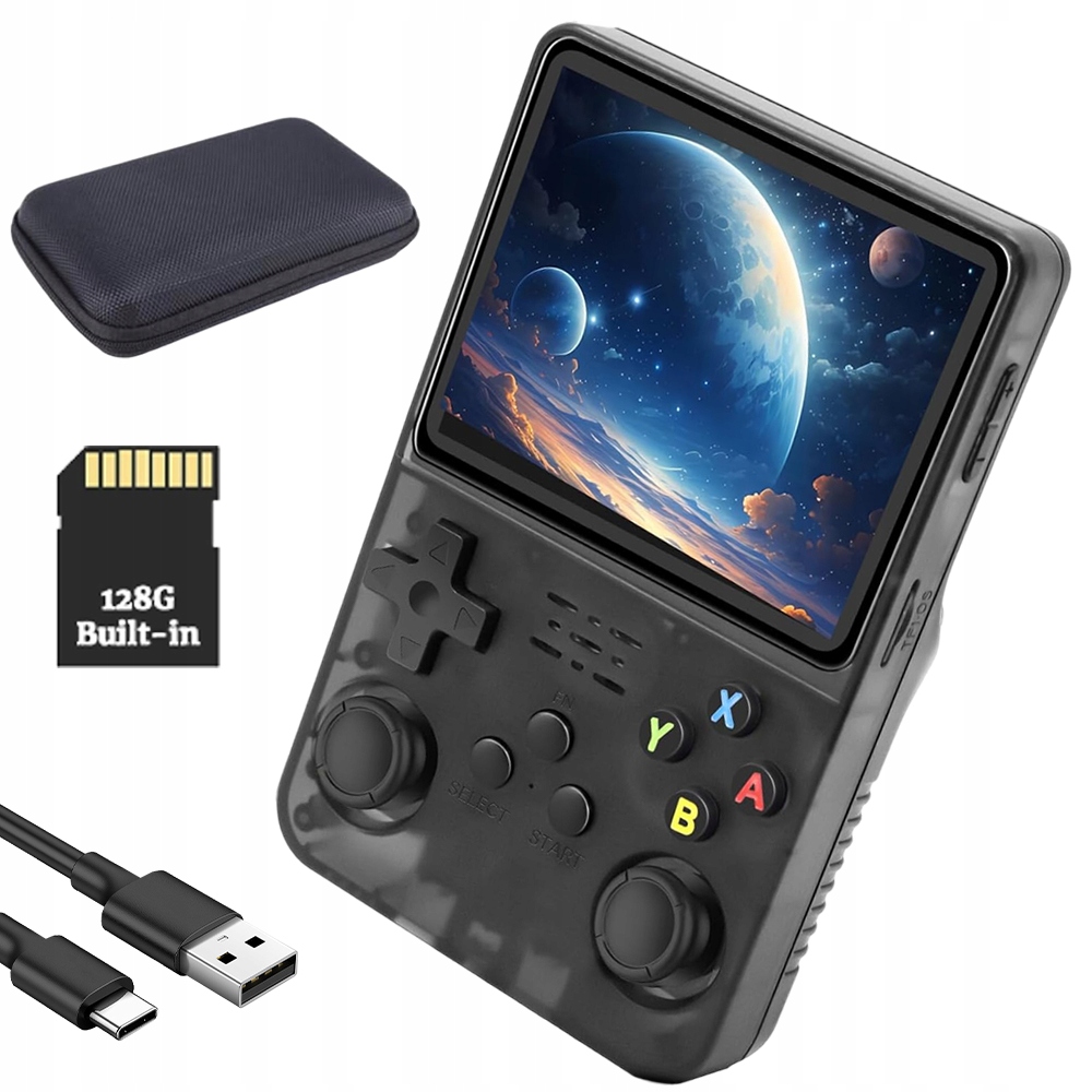 R36S Výkonná Přenosná Herní Konzole 32G 128G 21000 Her Skvělý Dárek