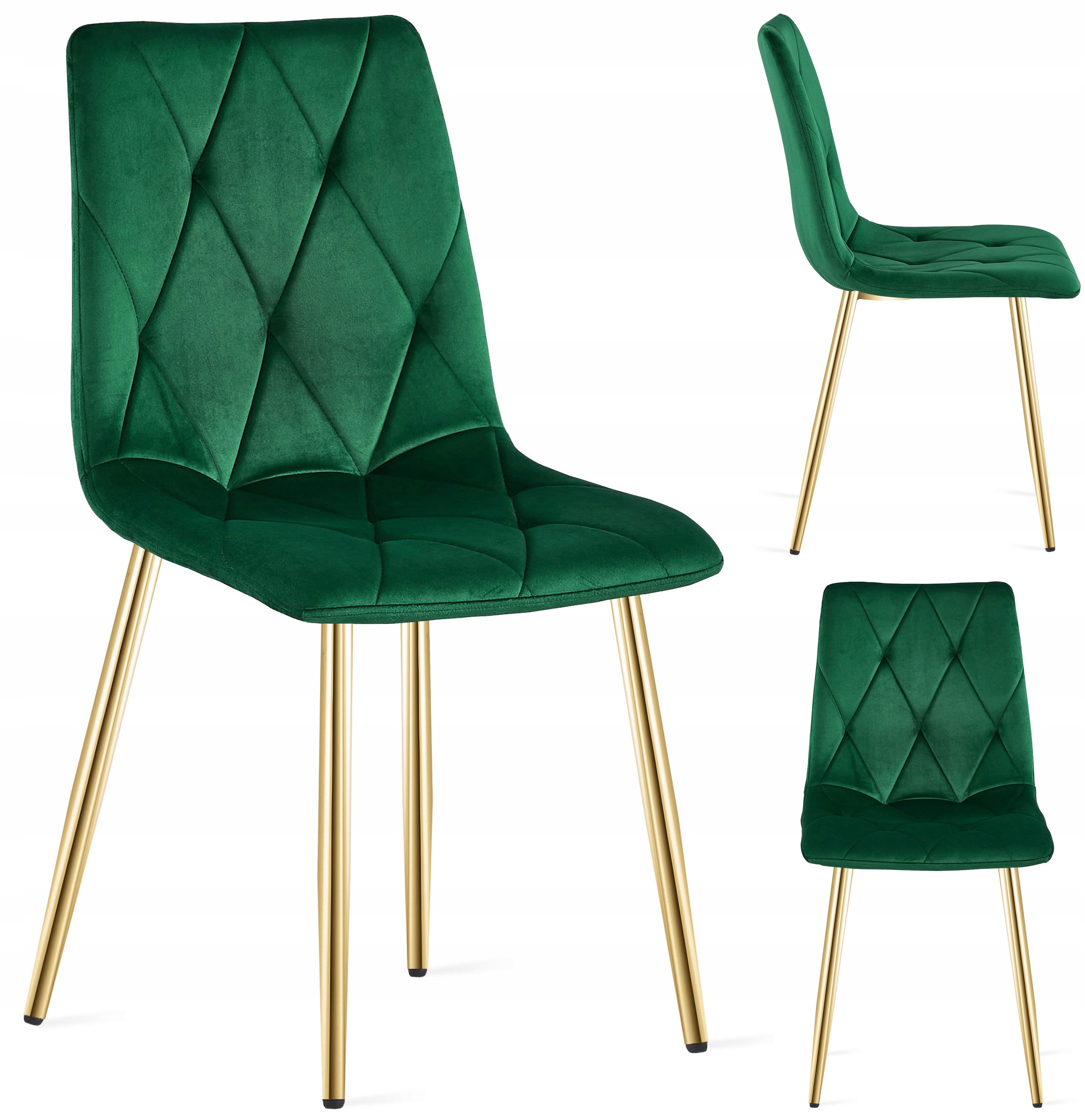 Krzesło Tapicerowane Welurowe Velvet Do Salonu Kuchni Jadalni Lumines