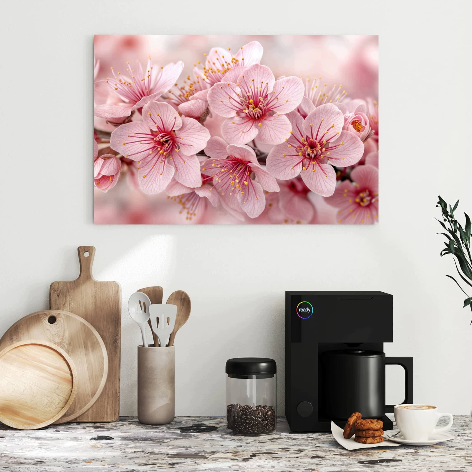 Magnetická tabule Větvička květu třešní 60 × 40 cm