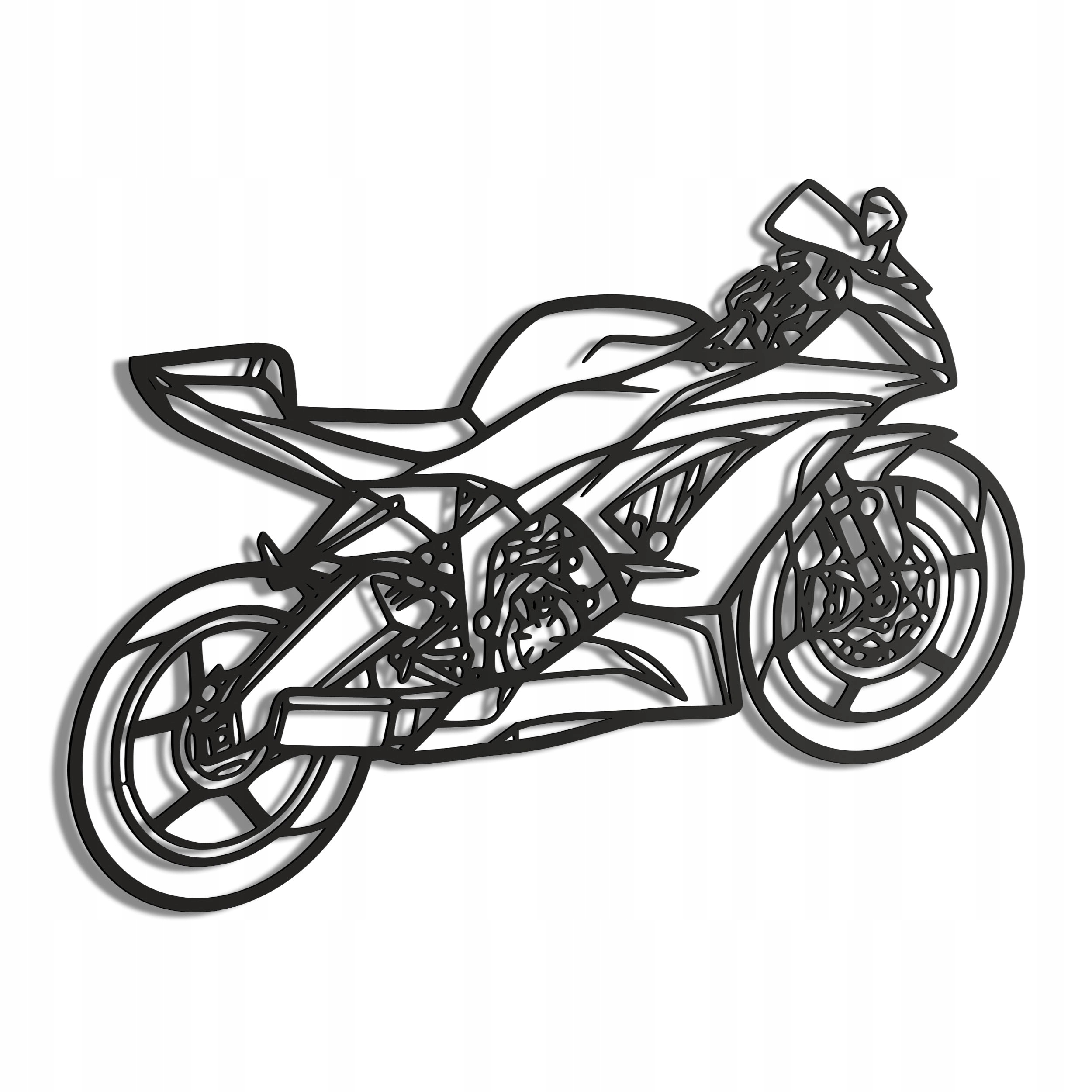 Dřevěný 3D obraz Ninja XR6 ve stylu Line Nástěnná Dekorace Dárek XL