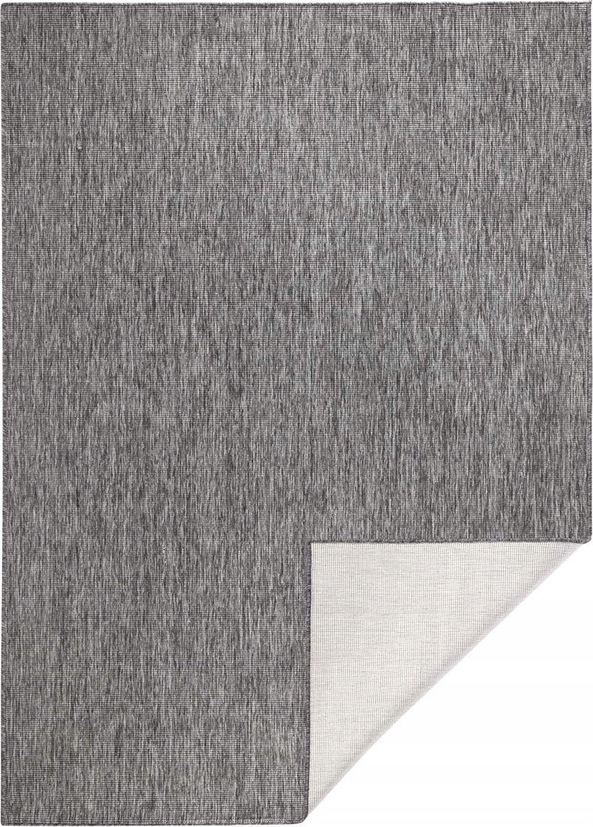 Koberec na terasu 80x150 cm, šedo krémový oboustranný, plochý tkaný