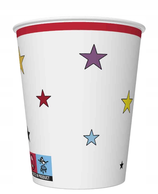 Kubeczki papierowe dziecięce Urodzinowe gwiazdki