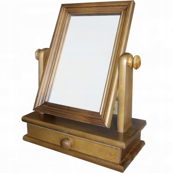 TOALETKA Z LUSTREM KOSMETYCZNA SOSNOWA DREWNIANA