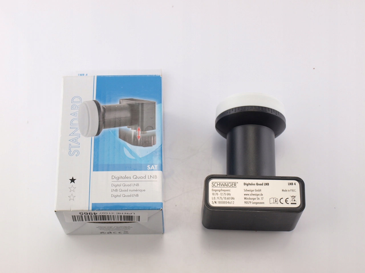SCHWAIGER LNB 4 Digitales Quad LNB Konwerter Typ quad (poczwórny)
