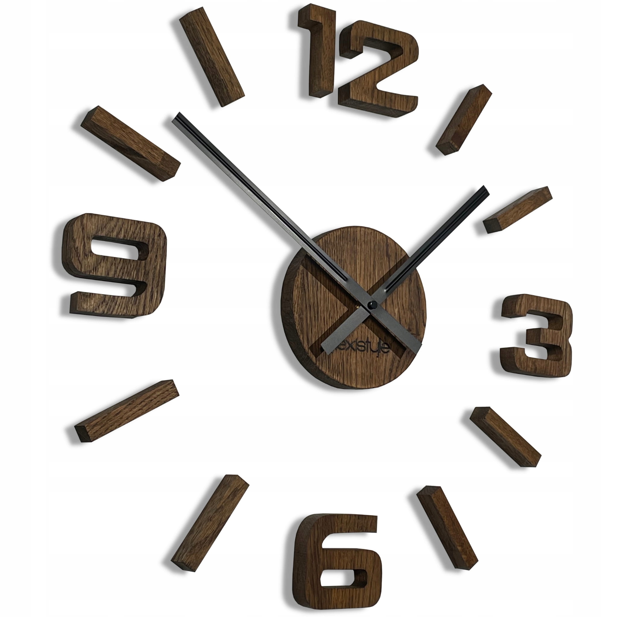 3D nalepovacie dubové hodiny Diy Eko z54g eco d9-1-x, 75 cm