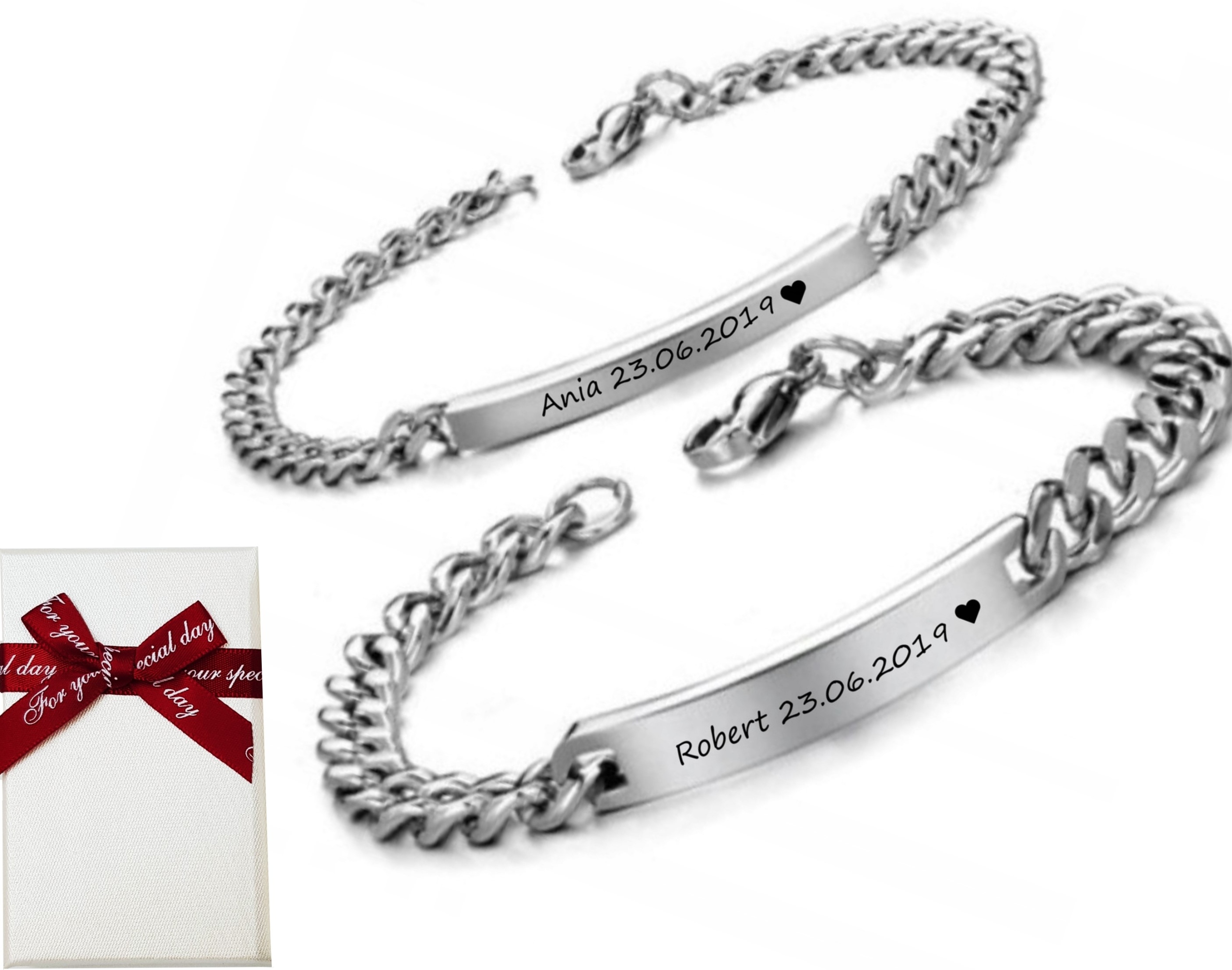 

Bransoletki Dla Pary Walentynki z grawerem