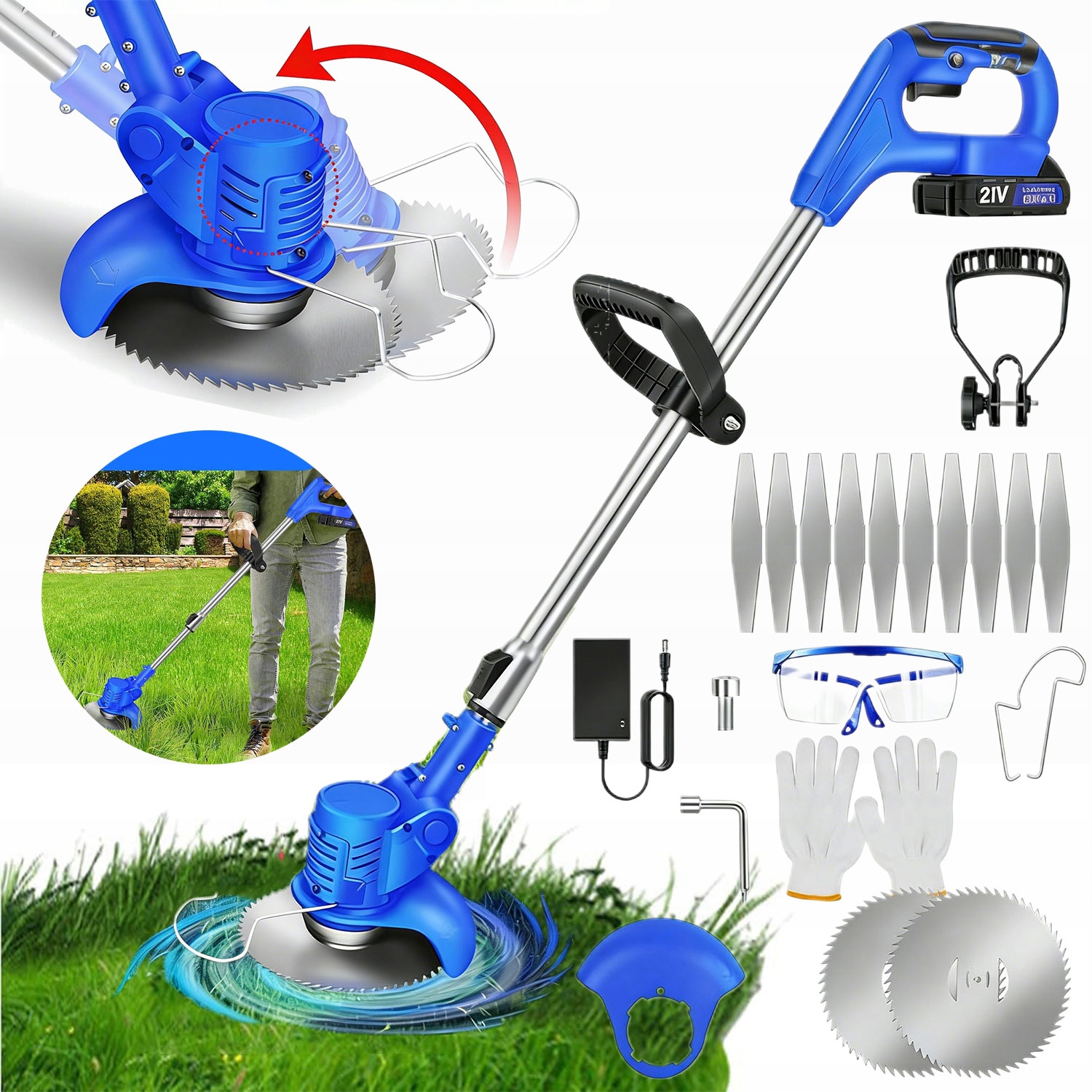 Elektrický Vyžínač 800 W S Nastavitelným Teleskopickým Výložníkem, Sada