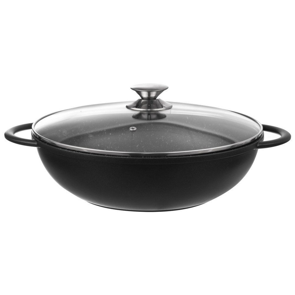 Patelnia granitowa wok 32 cm z pokrywką GRANDE /Orion