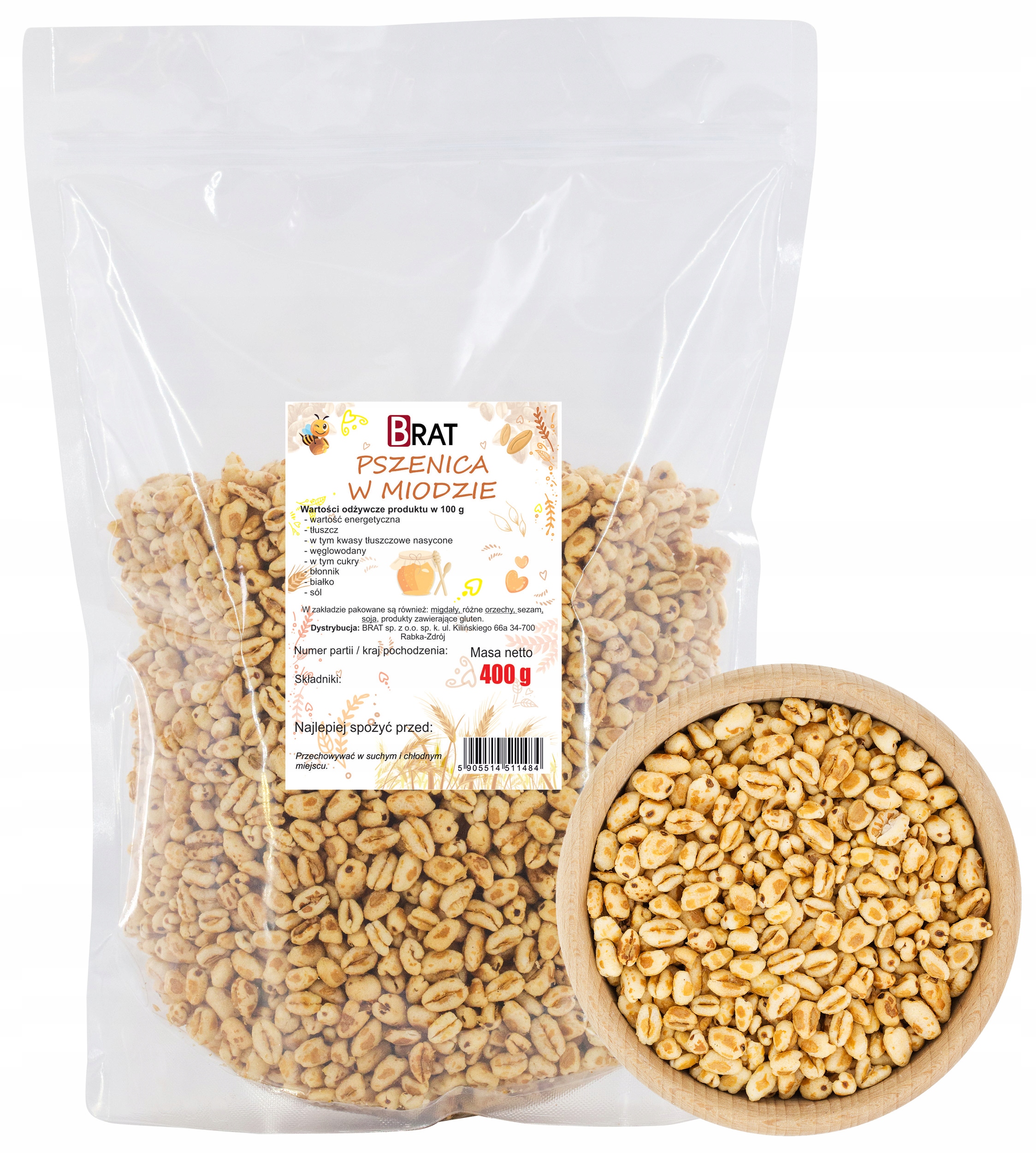 Levně 5x Pšenice v medu 400 g