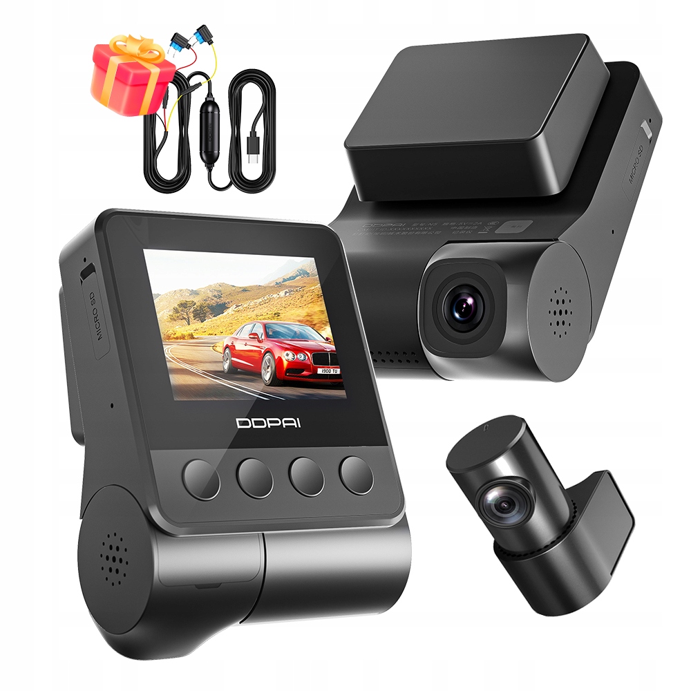Automobilová Kamera Ddpai Videorekordér Z40 Dual Gps Wifi Hardwire Kit