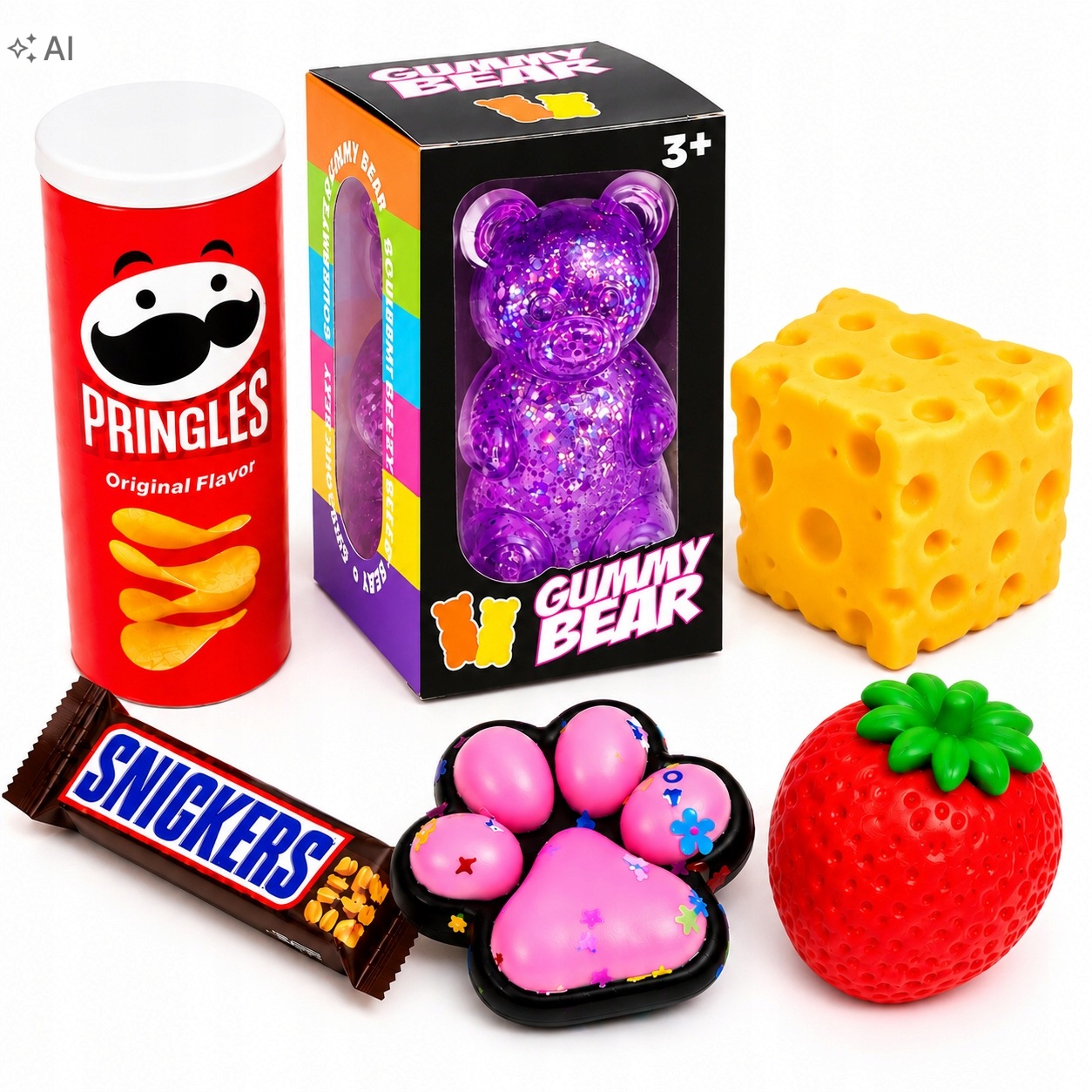 Gniotki Antystresowe 6w1 Squishy Zestaw Sensoryczny Zabawki Dla Dzieci