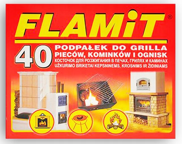 

Flamit Podpałka Rozpałka Do Grilla Kominków 40 Szt