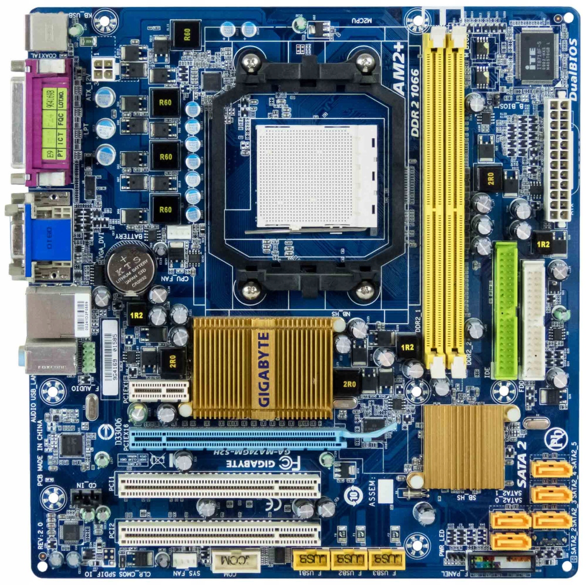 Gigabyte GA-MA74GM-S2H s.AM2 DDR2 PCIe Pci