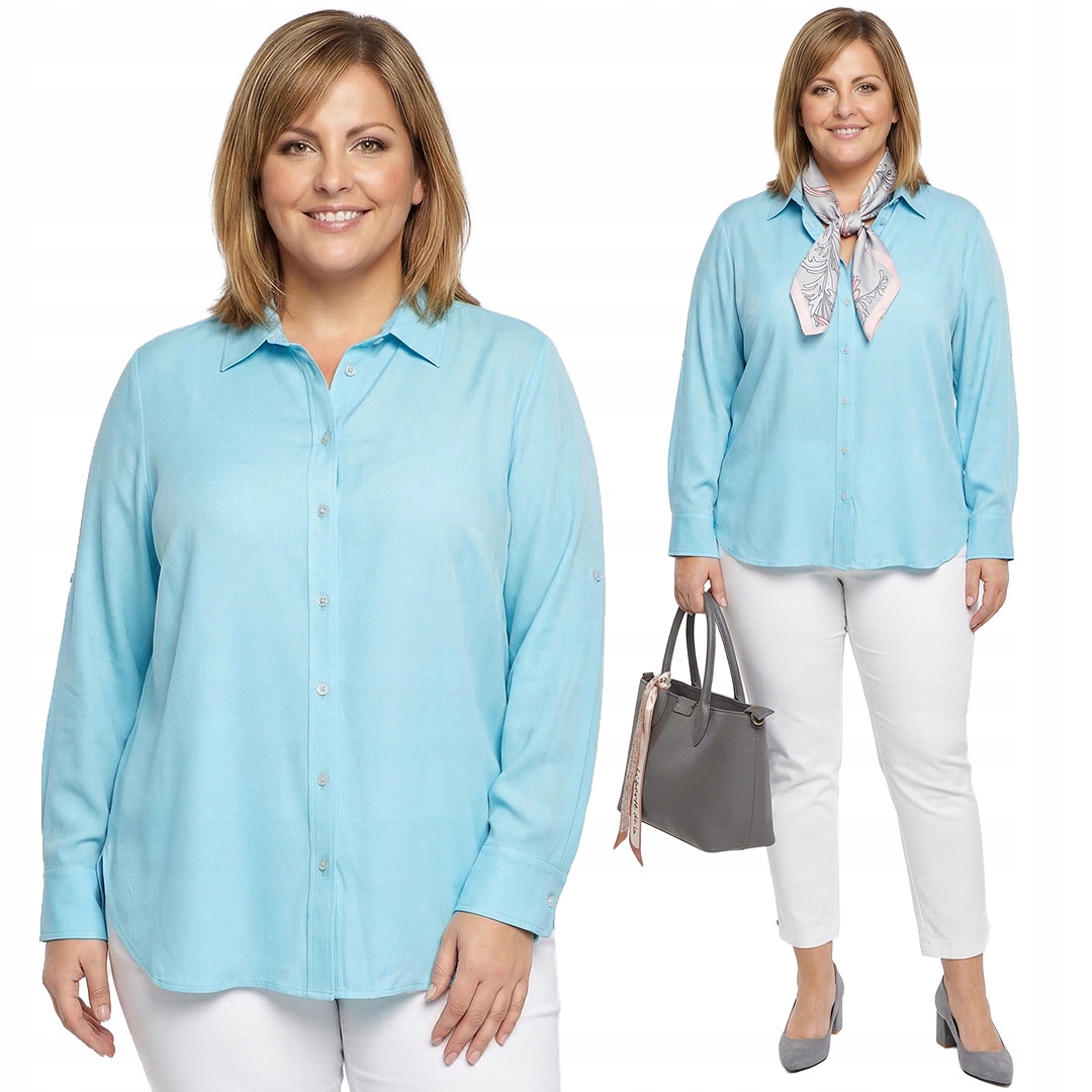 Modrá košile plus size velikost 54