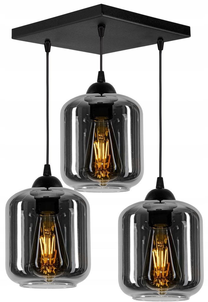 

Szklana Lampa Wisząca Sufitowa Żyrandol Plafon Led