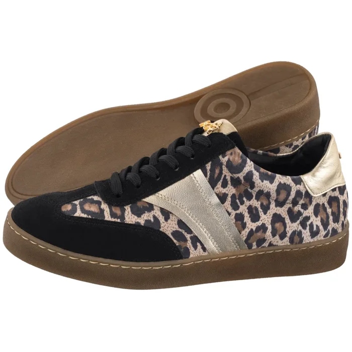 Dámské boty Polobotky Tenisky Karino Hnědé Panterka 5561/043-P