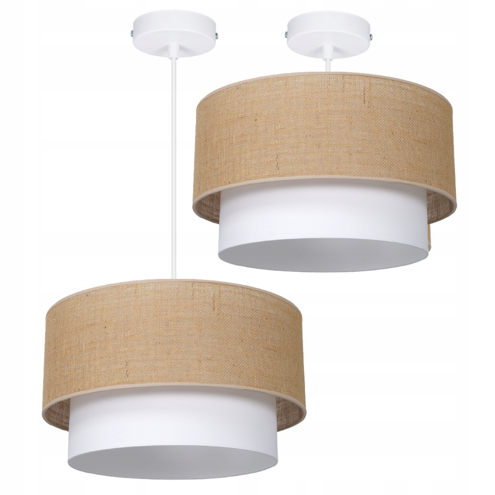 

Lampa Wisząca Sufitowa Abażur Juta Boho 45CM Duo