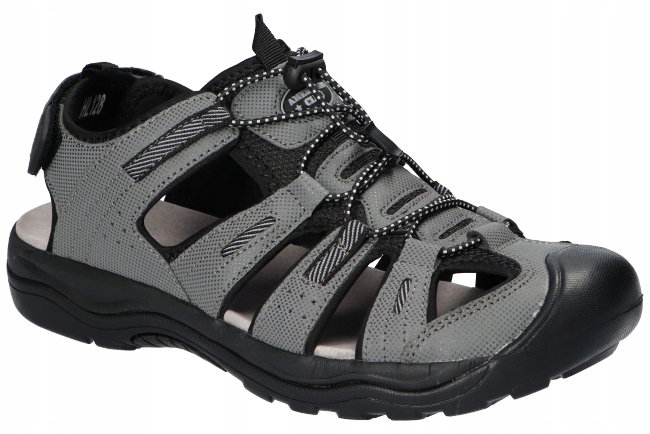 American Club HL178 Sportovní Sandály Plné Pánská Kožená Stélka Šedá 41