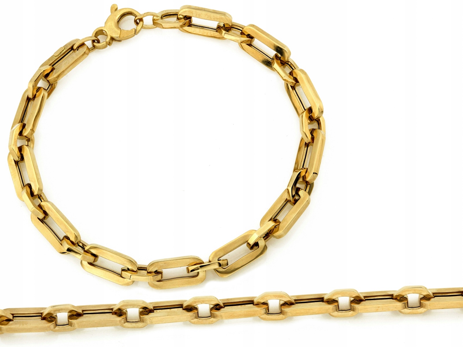 Zlatý náramek 585 s velkými Články r19 bez kamenů jako dárek 5.85 g