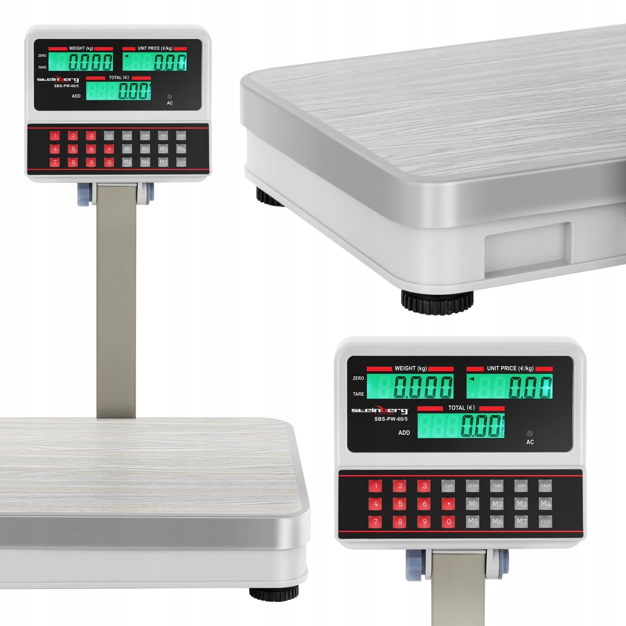 Ploštová Váha Steinberg SBS-PW-100/10 Elektronická skladovacia 100 kg