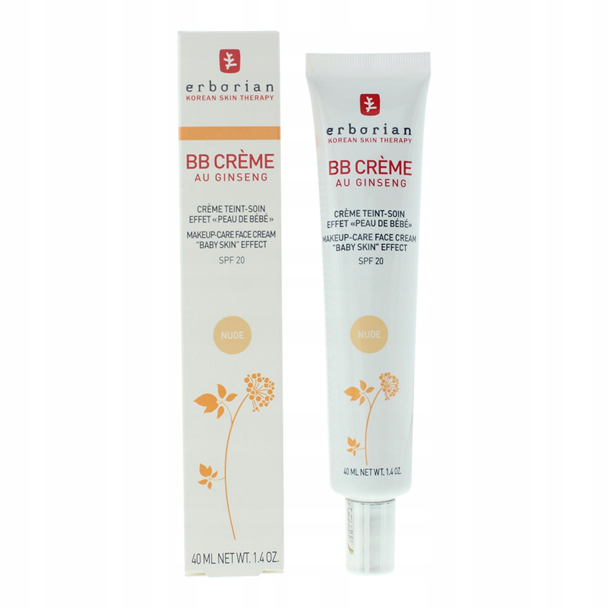 Erborian, B.b Cream, Ženšen, Bb krém, Nude, Spf 20, 40 ml