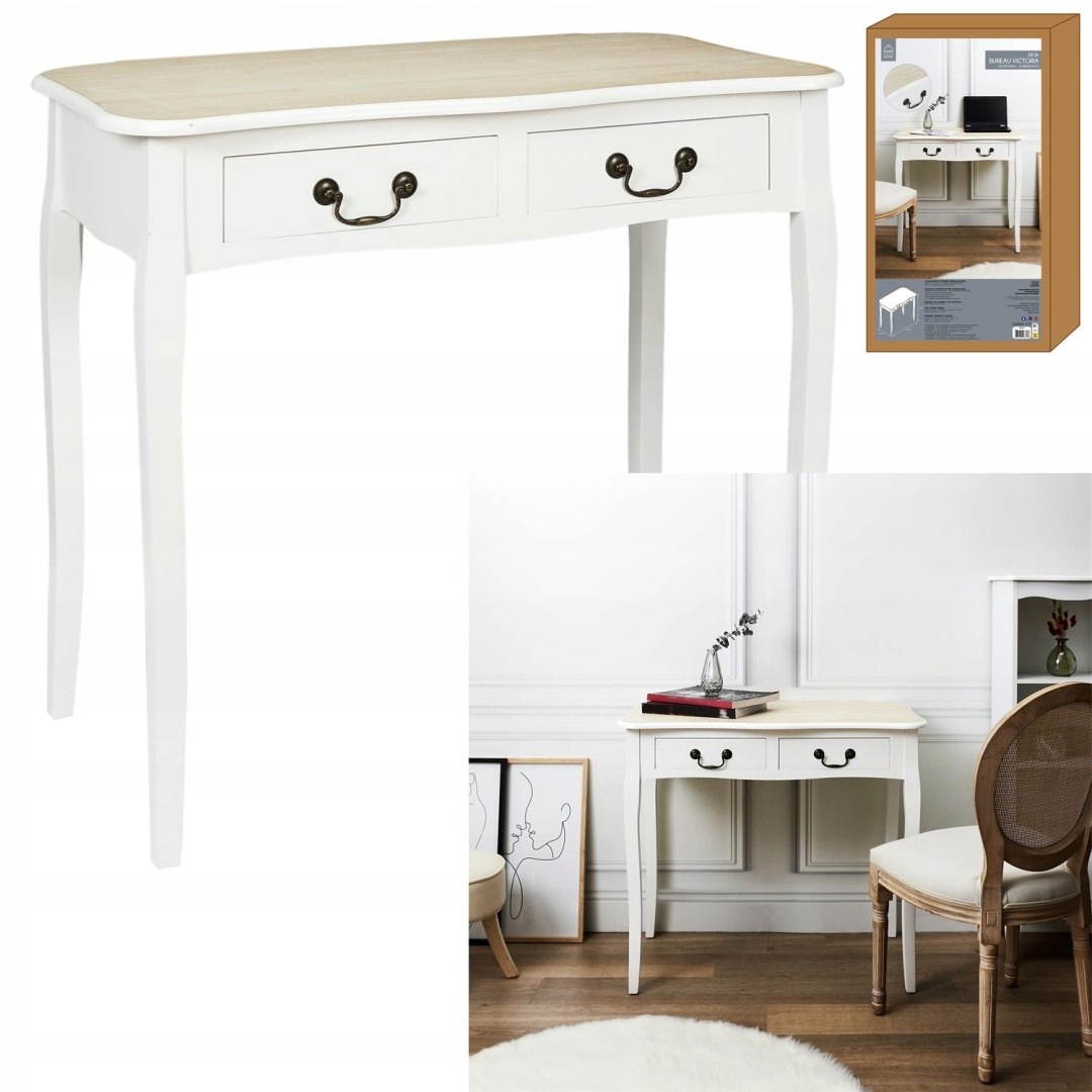 Biurko Victoria białe - eleganckie i funkcjonalne do domu Marka Intesi