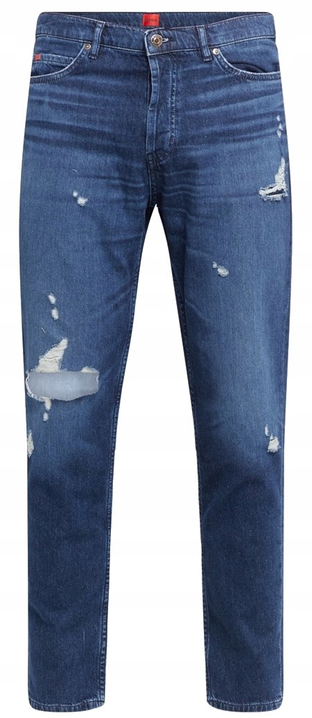 Męskie jeansy spodnie jeansowe Hugo Boss r. 32X32 tapered fit bawełniane