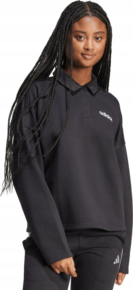 Mikina Adidas Essentials Linear Polo Černá JM1946 vel. S