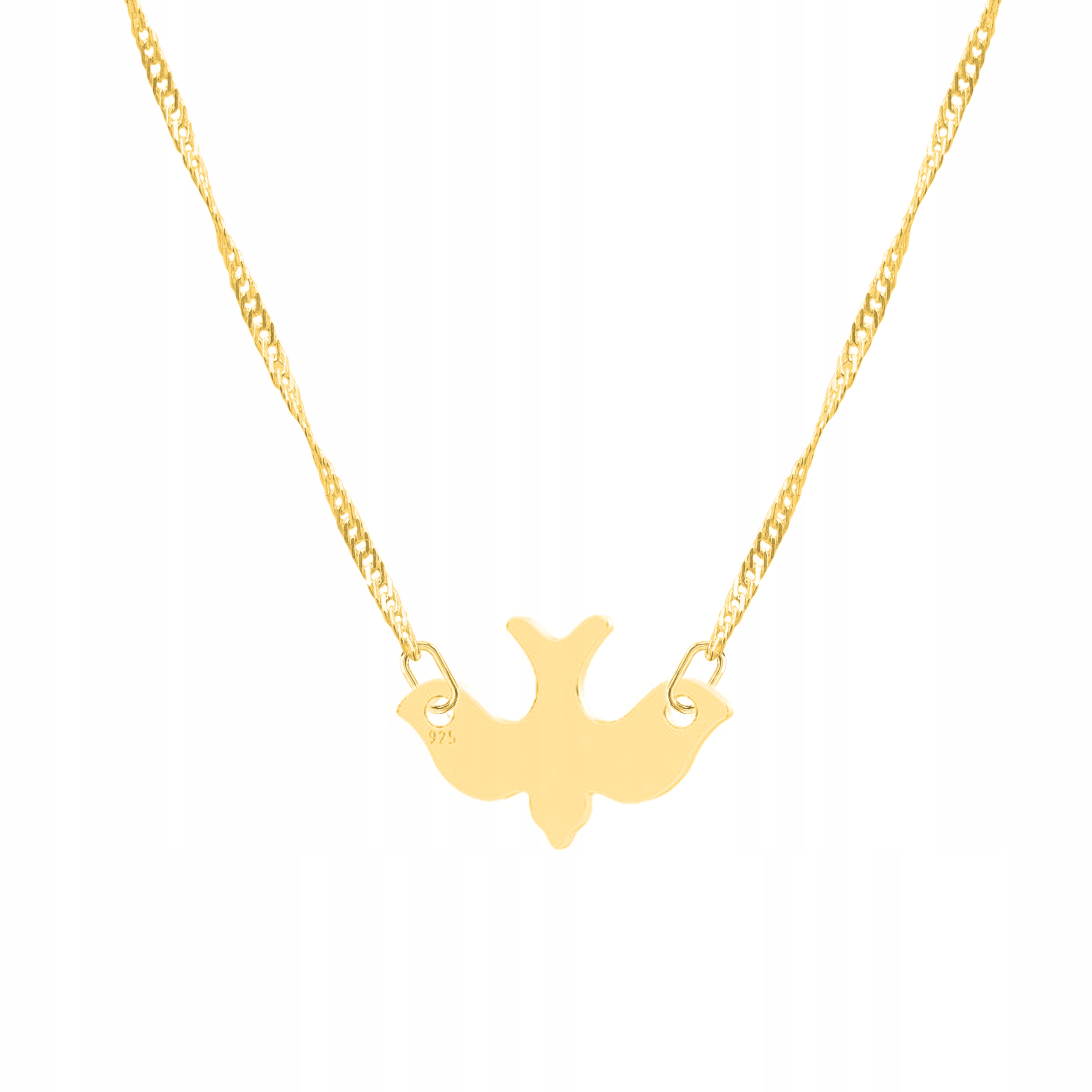 Řetízek zlatý náhrdelník 925 Pták Zvíře Ptáček