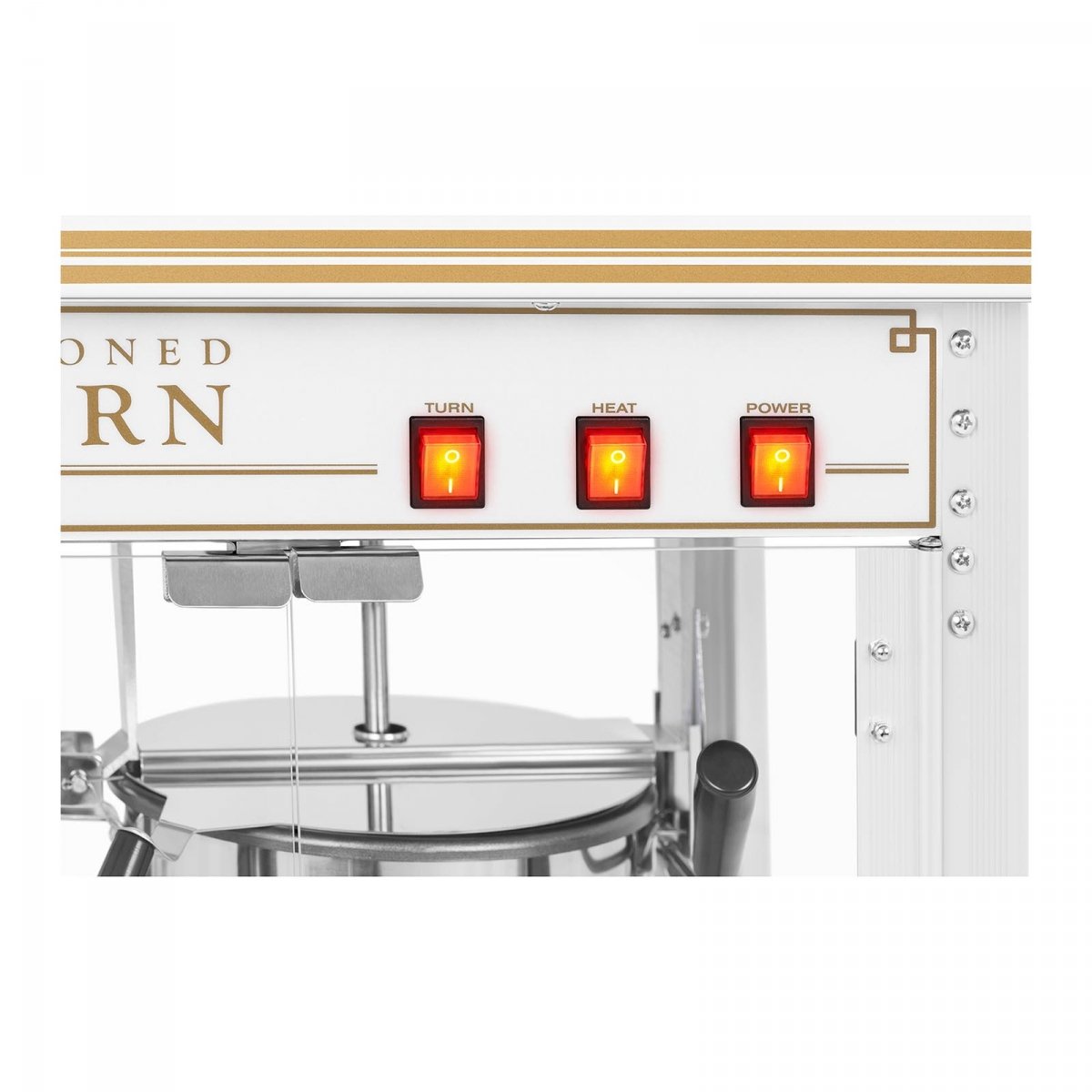 Maszyna do popcornu - biało-złota ROYAL CATERING 10011101 RCPS-WG1 Model RCPS-WG1