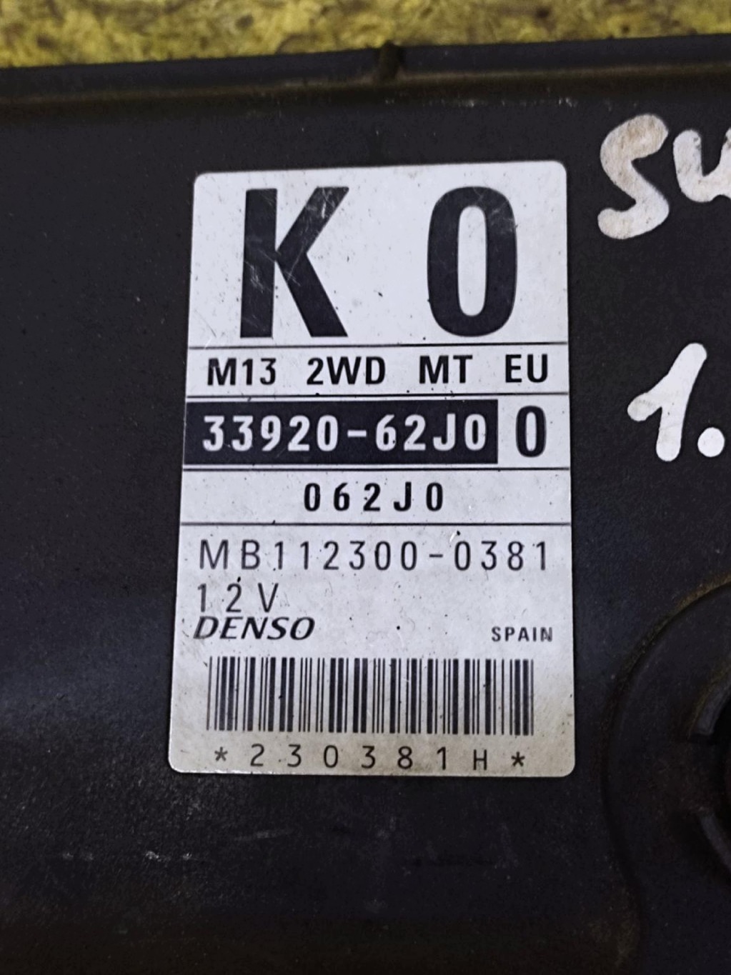 SUZUKI SWIFT IV 1.3 control unit of the engine 3392062J0