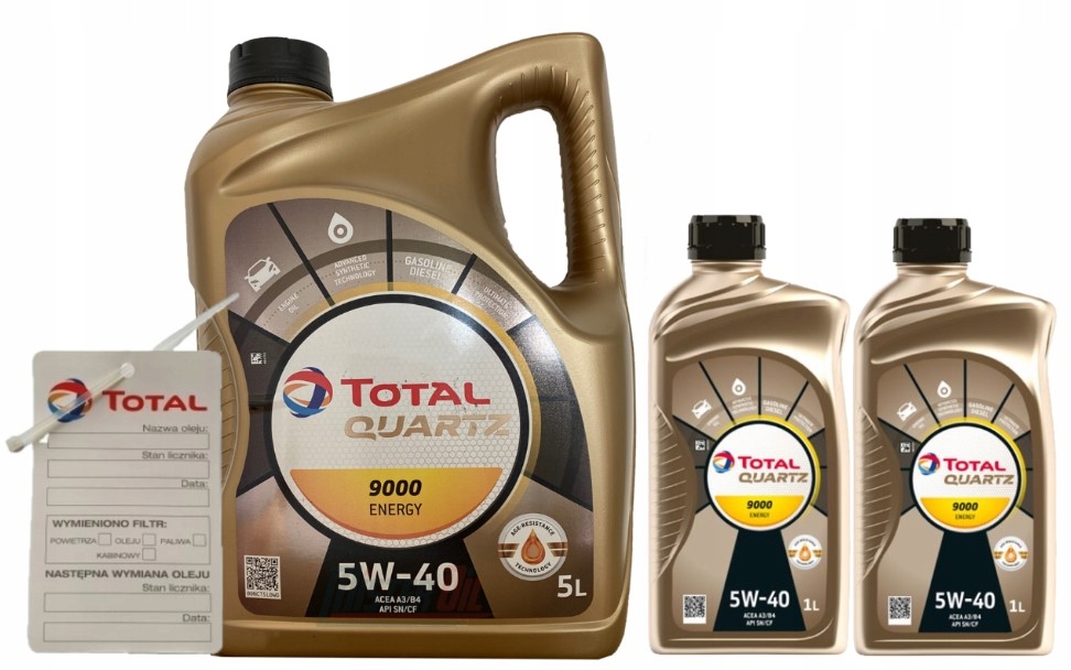 OLEJ TOTAL QUARTZ 9000 ENERGY 5W40 7L + GRATIS