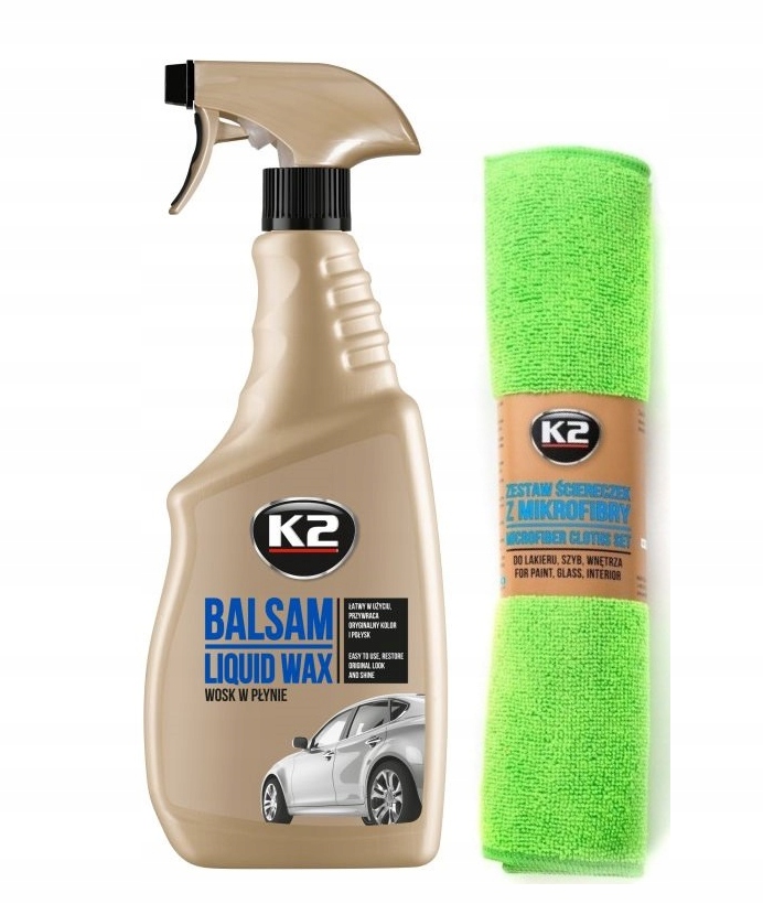 

K2 Balsam Wosk W Płynie Nabłyszcza Mikrofibra